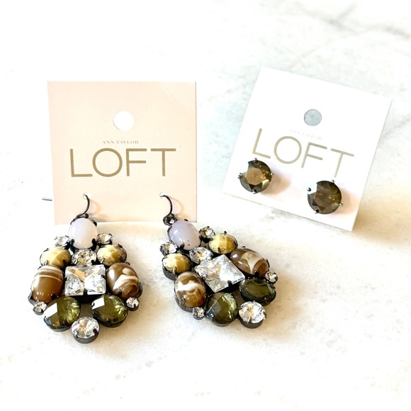 LOFT Statement and Stud Earrings Bundle NWT - Picture 5 of 6